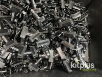 Bulk Lot of Approx. 100 Black 4" Plastic Spring Clamps with Heavy Duty Hard Case, Event Rental - 2