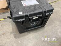Bulk Lot of Approx. 100 Black 4" Plastic Spring Clamps with Heavy Duty Hard Case, Event Rental - 5