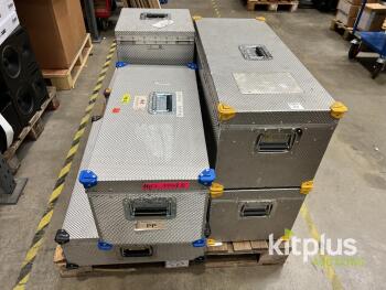 Heavy-Duty Aluminum Flight Transport Cases, Diamond-Plate, Multiple Sizes, Reinforced Corners