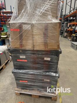 Mixed Lot AV Cables & Power Extension Reels - EU Schuko, XLR, BNC, 6-Way Leads, Palletized