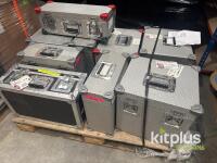 Pallet of Heavy-Duty Aluminum Transit Case with Recessed Handles and Butterfly Latches