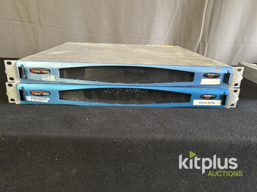 MicroVideo Series 300 Broadcast Video Router, 4x4 Modular SDI/Analog BNC, Dual Power, SN BDC0938910