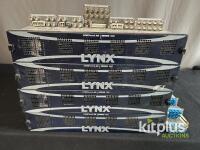 4 x LYNX Technik Series 5000 Modular Frame w/ CWDM Fiber, Frame Sync, Audio & Video Modules