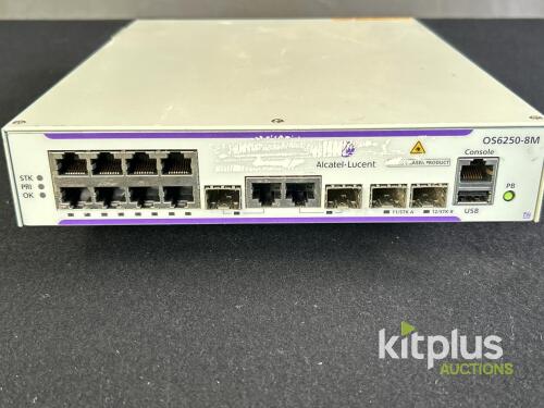 Alcatel-Lucent OS6250-8M Managed Ethernet Switch, 8x10/100Base-T, 2xCombo Gigabit SFP, 2xGigabit SFP