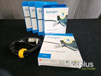 5 x Kensington K64675EU Combination Laptop Lock, 6 ft Carbon Steel Cable, Keyless, for Security Slot