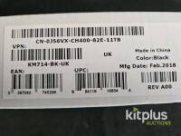 3 x Dell KM714 Wireless Keyboard & Mouse, UK Layout, Black, Feb 2018, Trio Set with Unique VPNs - 3