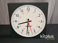 Evertz 1212L Synchronized Analog Time Code Wall Clock, 12V DC, 13.5" Face, RS-232/422