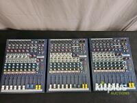 Soundcraft EPM6 Analog Audio Mixing Console, 6 Mono & 2 Stereo Channels, 3-Band EQ, 2 Aux Sends