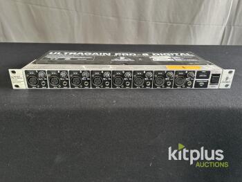 Behringer ADA8000 Ultragain PRO-8 Digital 8-Channel ADAT A/D D/A Converter, XLR/TRS, Phantom Power