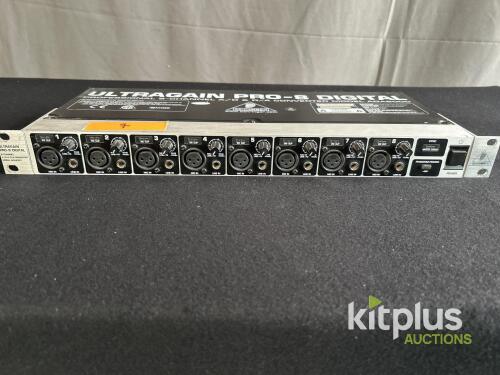Behringer Ultragain Pro-8 Digital ADA8000 8-Channel ADAT Converter, 24-Bit, Phantom Power