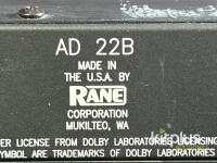 Rane AD 22B Digital Audio Delay Unit, 2-Channel, 0.011-327.68 ms Delay Range, XLR I/O - 3