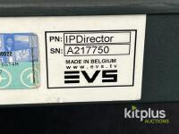 EVS IPDirector 1U Broadcast Media Server, Dual PSU, 4x RS422, 2x LAN, DVI-D, VGA, S/N A217750 - 2