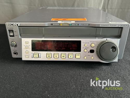 Sony J-30SDI Compact Video Cassette Player, Betacam/DigiBeta/SP/SX/MPEG IMX, SDI, DV, Case