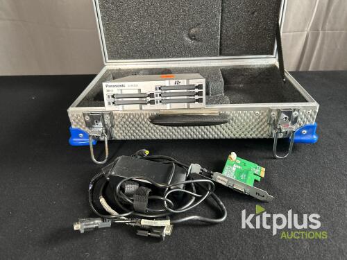 Panasonic AJ-PCD35EJ 5-Slot P2 Memory Card Reader with PCIe, Power Supply, Case, SN: B1TBA0299
