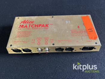 Alice Matchpak Professional HF to Pro Audio Interface, XLR & RCA, 220-240V, S/N 11286, UK Made
