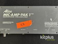 Alice MIC AMP PAK 1 Microphone Preamplifier, 35-75dB Gain, 48V Phantom Power, 80Hz HPF - 4