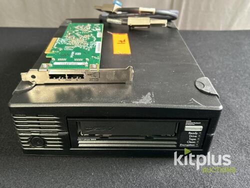 HPE LTO-7 Ultrium 15000 SAS External Tape Drive BB874A with ATTO PCIe SAS Card and Pelican Case