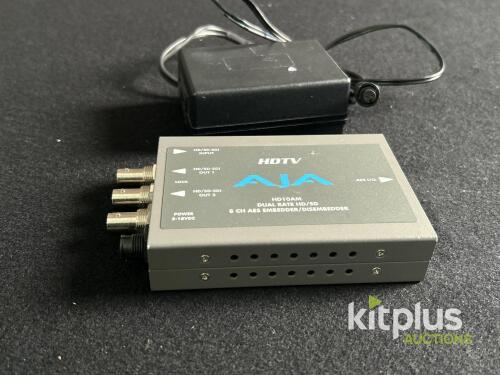 AJA HD10AM Dual Rate HD/SD 8-Channel AES Embedder/Disembedder with Power Supply